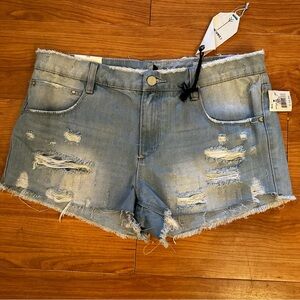 Distressed Denim Women Shorts